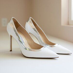 Manolo Blahnik White Heels